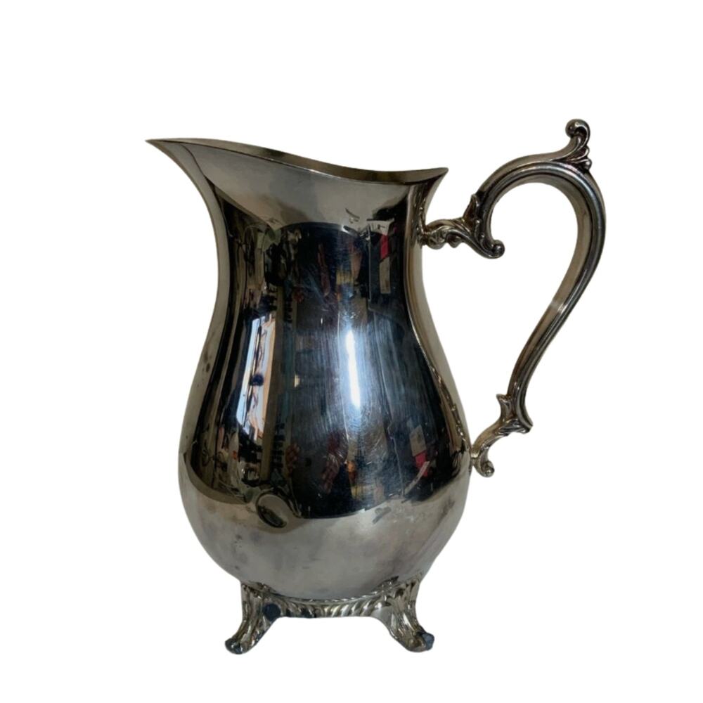 Vintage Silver Plated Water Pitcher Elegant Decorative Piece USED